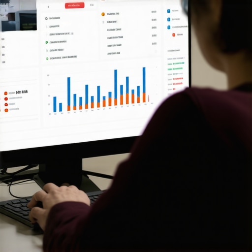 Data-Driven Local SEO Analysis Person analyzing local search trend data on a laptop with charts