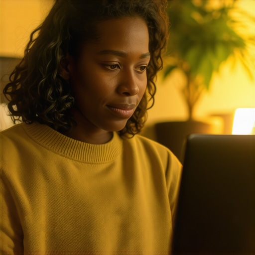 Engaging with customers in the evening Business owner actively responding to reviews on a laptop in the evening