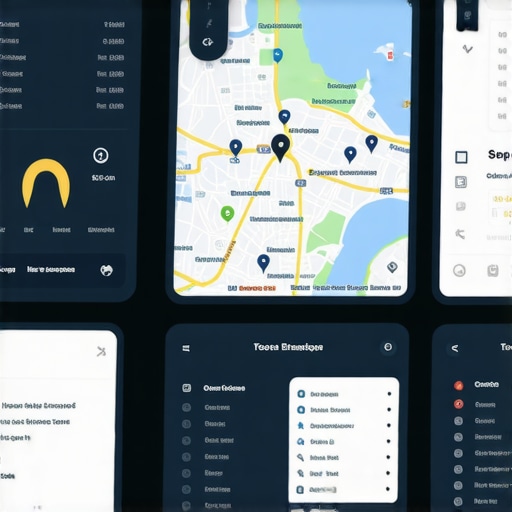 Person analyzing local map ranking data on a digital screen.