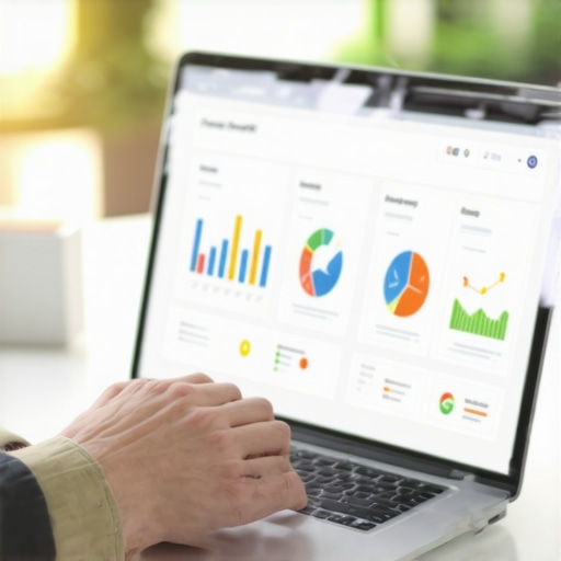 Person working on local SEO analytics with citation tracking software on laptop