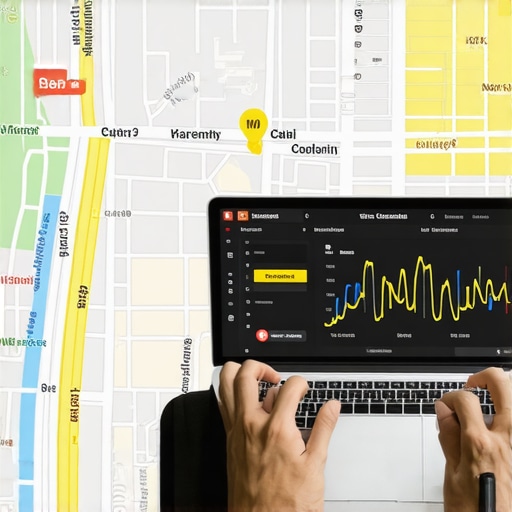 Person analyzing local map data to improve visibility