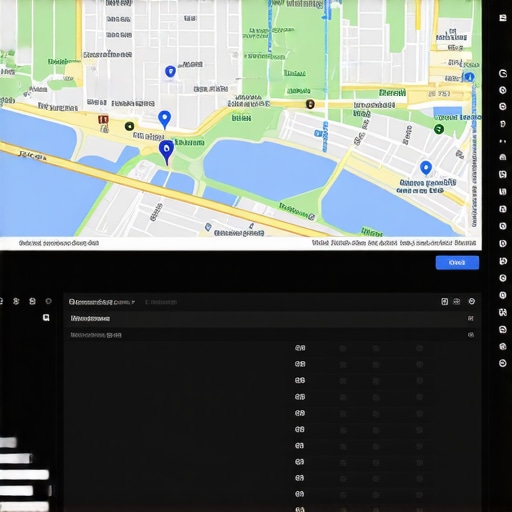 Real-Time Map Performance Dashboard Dashboard displaying live Google Map interaction data and rankings
