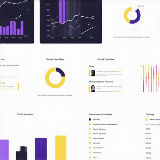 A workspace with computer screens displaying local SEO dashboards and maps