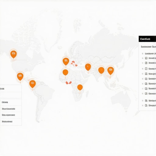 Map with signals and analytics overlays for local SEO