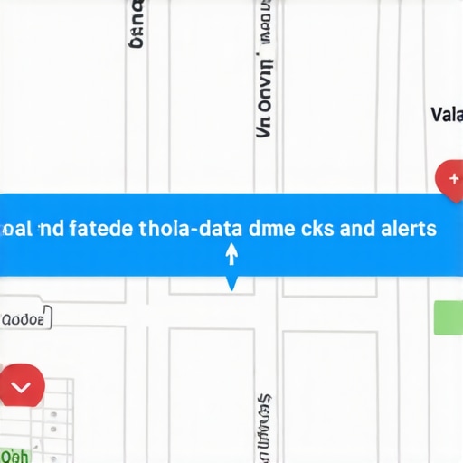 Screenshot of a map validation dashboard highlighting real-time data validation and anomaly detection.