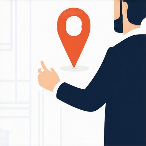 A person dragging a location pin on Google Maps interface to update business address.