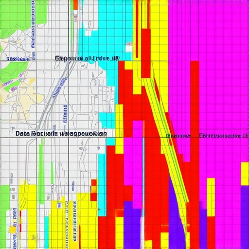 Using Heatmaps for Map Maintenance A detailed digital map displaying customer density heatmaps and spatial analytics.